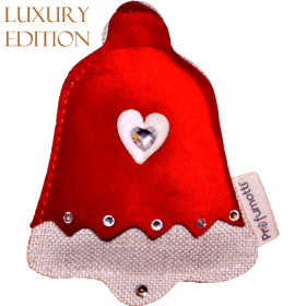 Profumatore campana rossa con cristalli