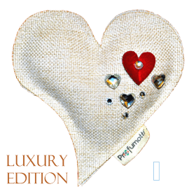 Profumatore cuore sagomato naturale con cristalli