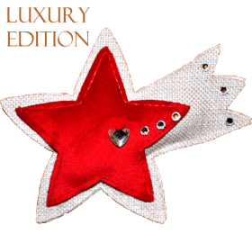 Profumatore stella cometa rossa e bianca con cristalli