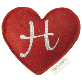 Heart diffuser with glitter letter H
