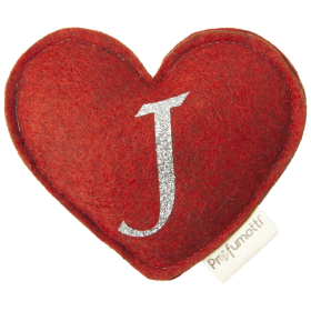 Heart diffuser with glitter letter J
