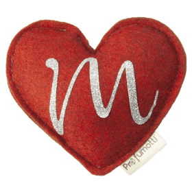 Heart diffuser with glitter letter M