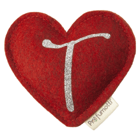 Heart diffuser with glitter letter T