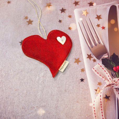 Profumatore cuore sagomato rosso con cristallo