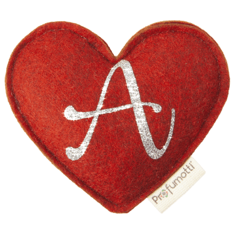 Heart diffuser with glitter letter A