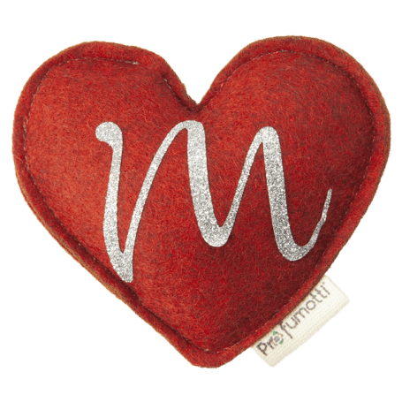 Heart diffuser with glitter letter M
